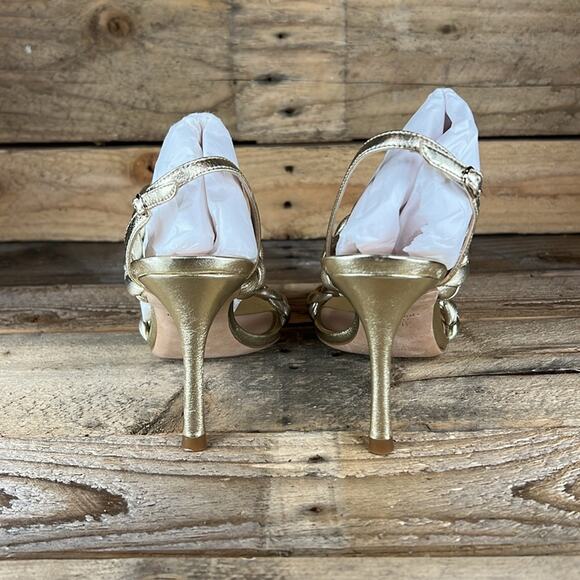 Kate Spade Saffron Heel - Antique Gold Leather - 6.5 - New without box - Picture 5 of 8